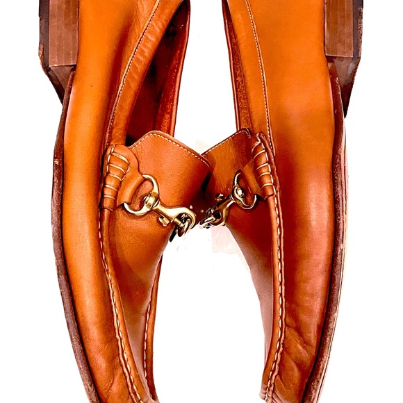 COACH Patterson horsebite Men’s driving shoes tan leather 9.5 MADE IN ITALY - Picture 3 of 13